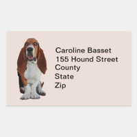 Basset Hound dog custom address stickers