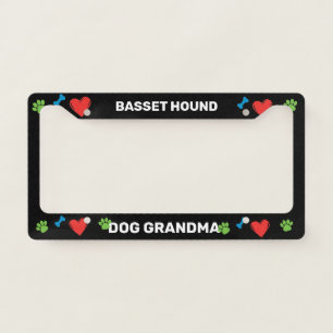 Basset Hound Dog Grandma License Plate Frame