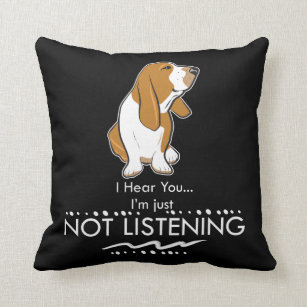 Multicolor Early Kirky Basset Hound Eating Doughnuts Throw Pillow 16x16 