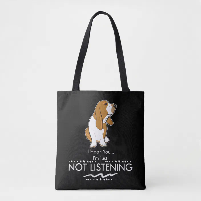 Basset Hound Personalized Tote Bag with Your Pet's Name