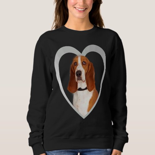 Basset Hound  Dog Heart  Basset Hound  1 Sweatshirt