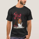 Basset Hound Dog Heart Tree Basset Hound T-Shirt
