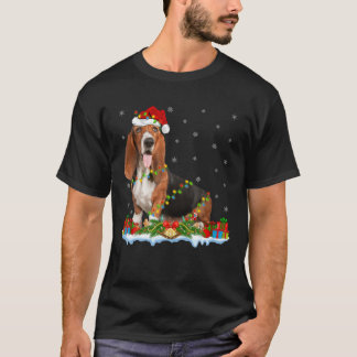 Basset Hound Dog Lover Matching Santa Basset Hound T-Shirt