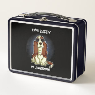 Basset Hound Dog Lover  This Daddy Basset Hound Metal Lunch Box