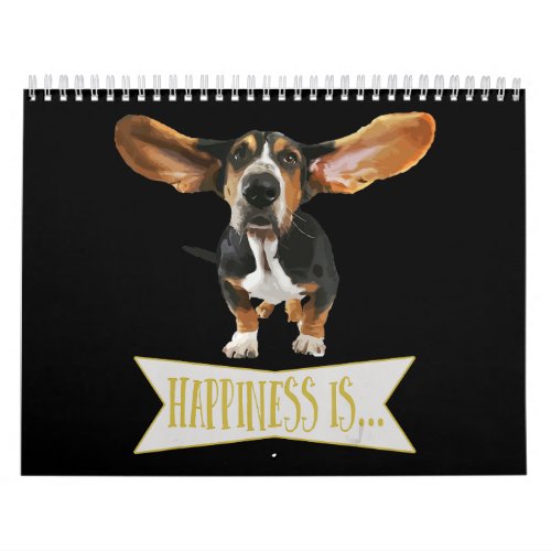 Basset Hound Dog LoverVintage Cottage Basset Dog Calendar