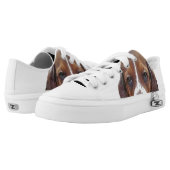 Basset Hound dog Low-Top Sneakers (Pair)