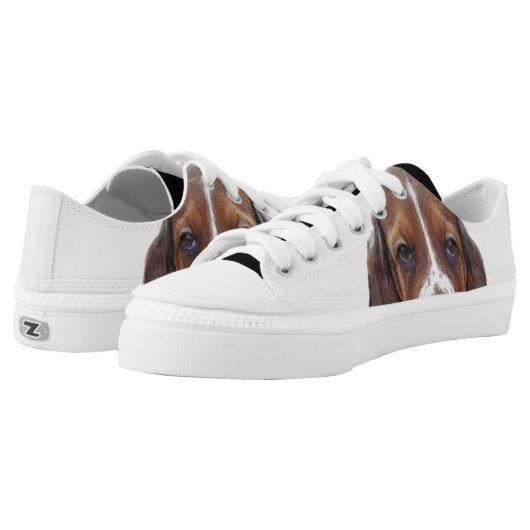 Basset Hound dog Low-Top Sneakers (Pair)