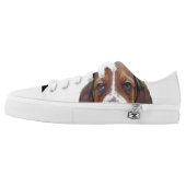 Basset Hound dog Low-Top Sneakers (Left Shoe Outside)