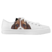 Basset Hound dog Low-Top Sneakers (Left Shoe Inside)