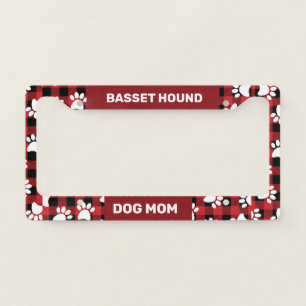 Basset Hound Dog Mom License Plate Frame
