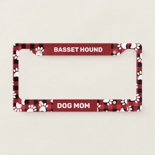 Basset Hound Dog Mom License Plate Frame