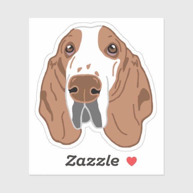 Basset Hound Dog Mom Mug Sticker (Sheet)