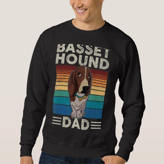 Basset Hound Dog Mom Walk Dog Sayings Breeder 8 Sweatshirt (Front)