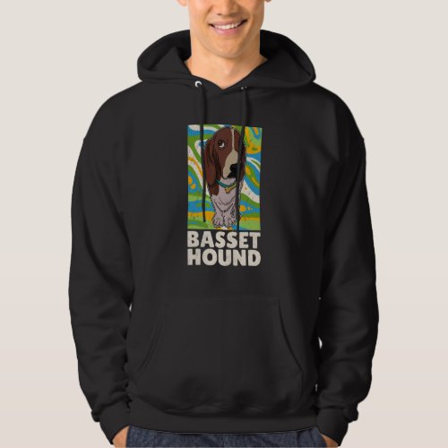 Basset Hound Dog Mom Walk Dog Sayings Breeder Hoodie