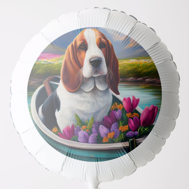 Basset Hound Dog on a Paddle: A Scenic Adventure Balloon (Front)