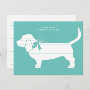Basset Hound Dog Puppy Thank You Card