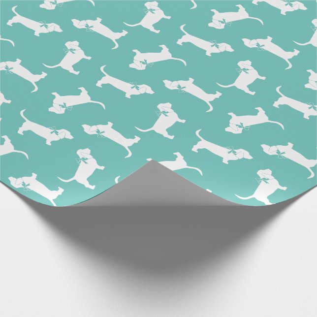 Basset Hound Dog Puppy Wrapping Paper (Corner)