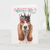 Personalised Basset Hound Dog Birthday, Sympathy, Thank You Congratulations Greetings Card - View #10