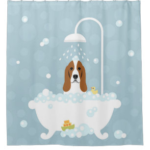Basset Hound Dog Shower Curtain