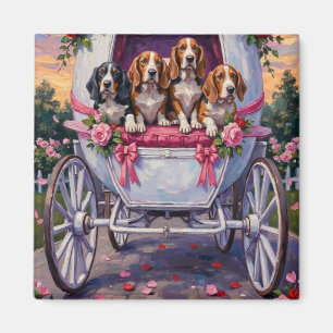 Basset Hound Dog Valentine's Day  Magnet