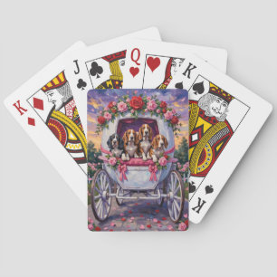 Basset Hound Dog Valentine's Day  Poker Cards