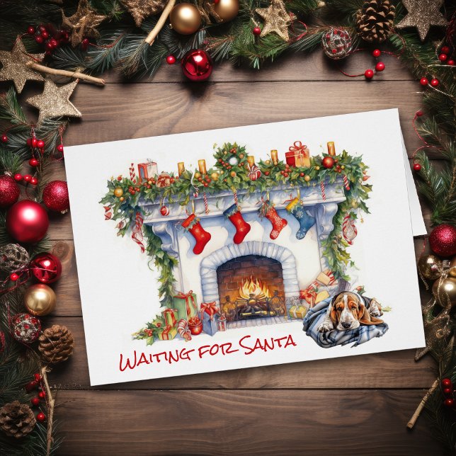 Basset Hound Dog Waiting for Santa (Creator Uploaded)