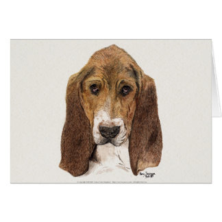 Basset Hound Dog, Watercolor Cards