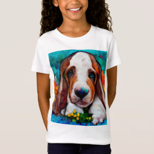 Basset hound dogs girls T-Shirt