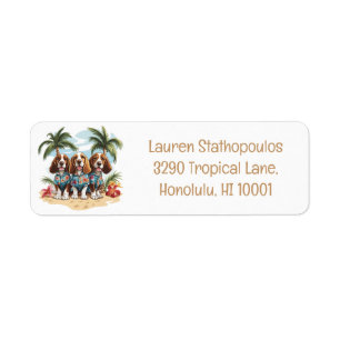 Basset Hound Dogs Hawaiian Shirts Label