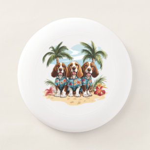 Basset Hound Dogs Hawaiian Shirts Wham-O Frisbee