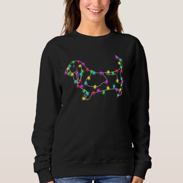 Basset Hound Dogs Tree Christmas Xmas  For Pet Dog Sweatshirt (Front)