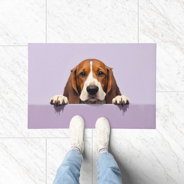 Basset Hound Doormat Art (Indoor)