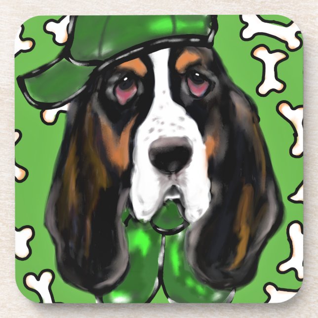 Basset Hound Drink Coaster (Front)