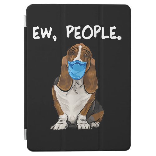 basset hound ew people dog wearing face mask iPad air cover