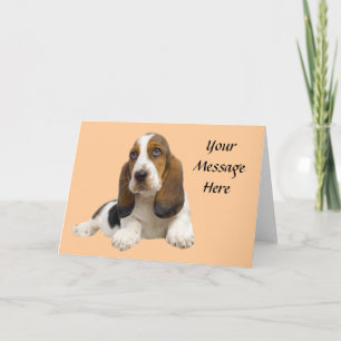 Basset Hound Fabulous Face Greeting Card