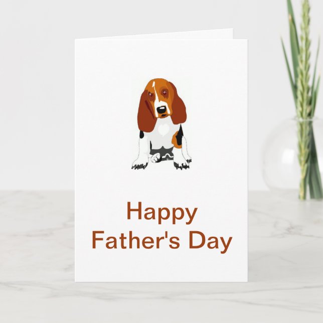Basset Hound Father's Day Card (Front)