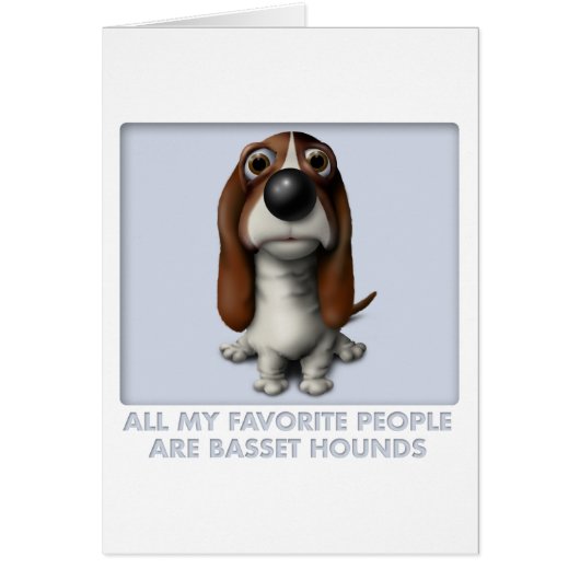 Basset Hound Favorite Cards (Front)