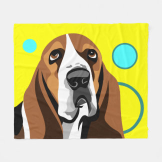 Basset Hound Fleece Blanket