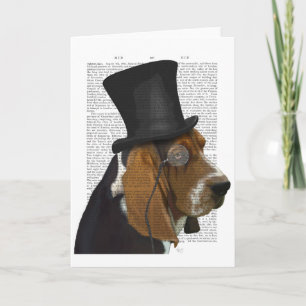 Basset Hound, Formal Hound and Hat Card