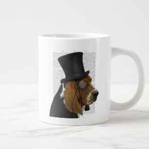 Basset Hound, Formal Hound and Hat Giant Coffee Mug
