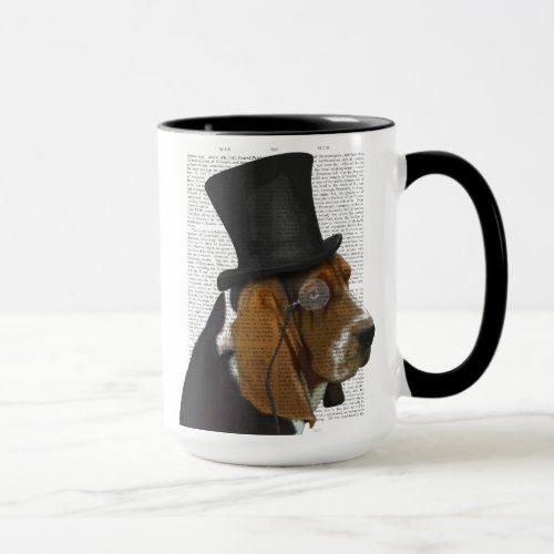 Basset Hound Formal Hound and Hat Mug