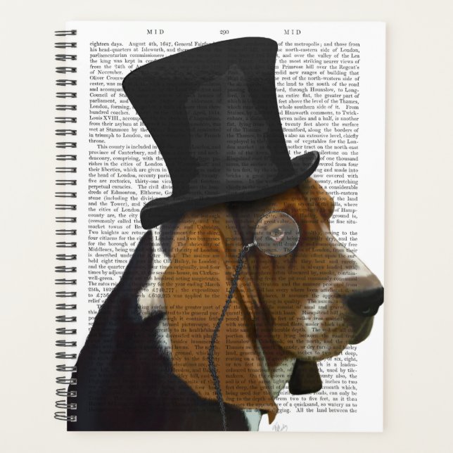 Basset Hound, Formal Hound and Hat Planner (Front)