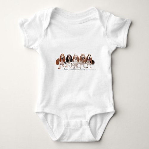 Basset Hound Friends Forever Baby Bodysuit