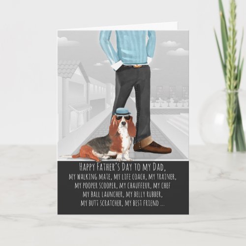 Basset Hound from the Dog Fathers Day Card