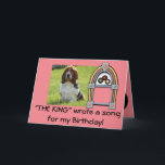 Basset Hound funny birthday card<br><div class="desc">Basset Hound funny birthday card with "Rock and Roll theme"</div>