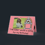 Basset Hound funny birthday card<br><div class="desc">Basset Hound funny birthday card with "Rock and Roll theme"</div>