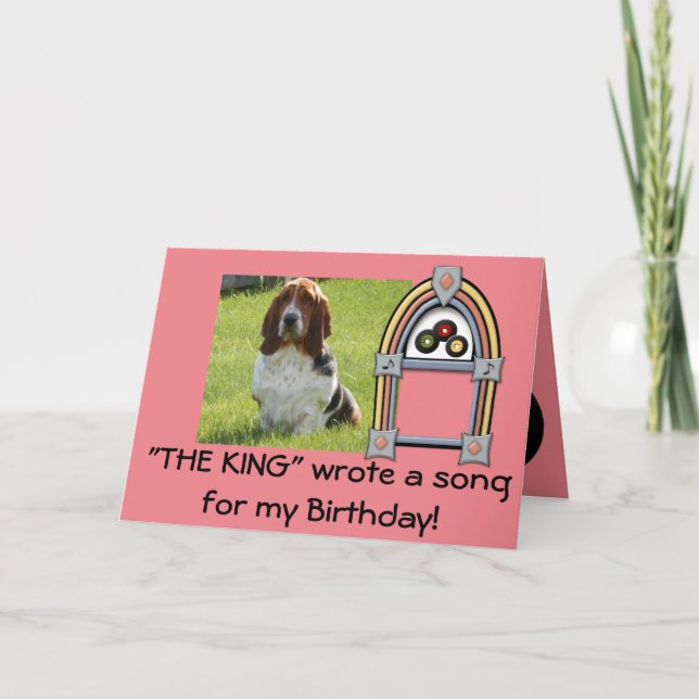 Basset Hound funny birthday card (Front)
