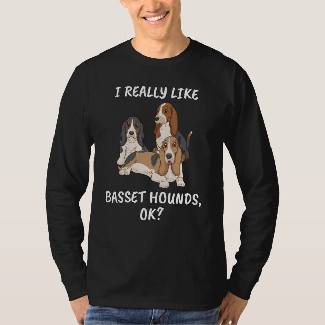 Basset Hound Gift Men Dog Lover Dog Basset Hound T-Shirt (Front)