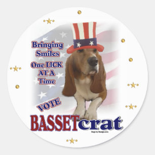 Basset Hound Gifts Classic Round Sticker