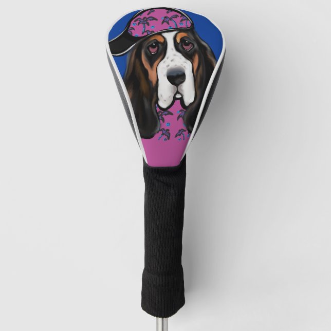 Basset Hound Golf Head Cover (Front)